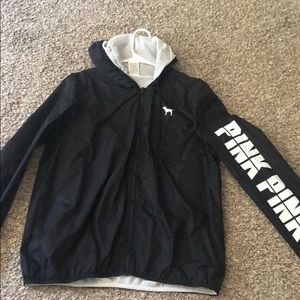 Pink by Victoria Secret Black rain jacket